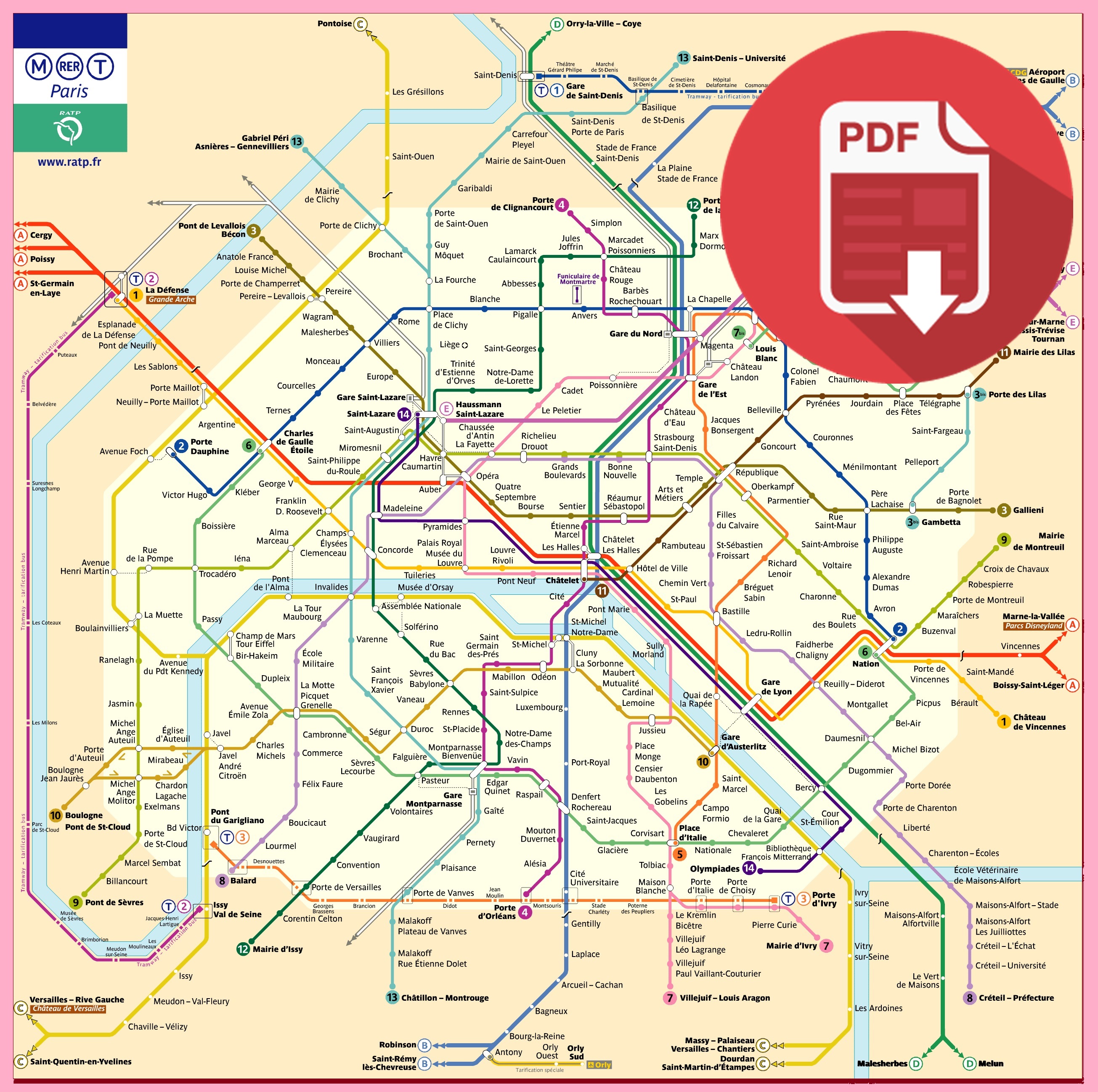 plan métro paris 2017 PDF